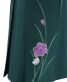 卒業式袴単品レンタル[プリント]深緑に菖蒲[身長153-157cm]No.531
